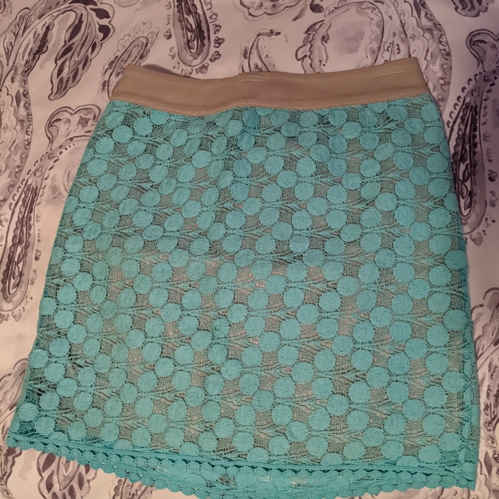 Aqua blue skirt